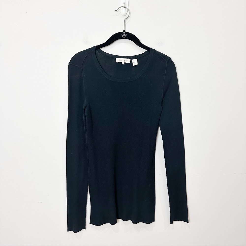 Inhabit Cotton Shirt Black Long Sleeve